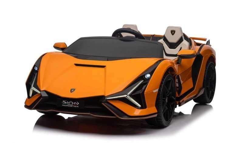 EUROBABY Vaikiškas elektromobilis Lamborghini Sian oranžinis
