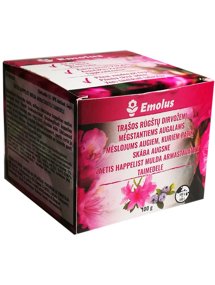 Emolus Rūgščią dirvą mėgstančių augalų trąšos, 100 g