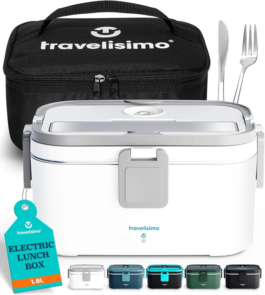 TRAVELISIMO elektrinė pietų dėžutė 1,8 l, 100 W, 12 V/24 V/220 V