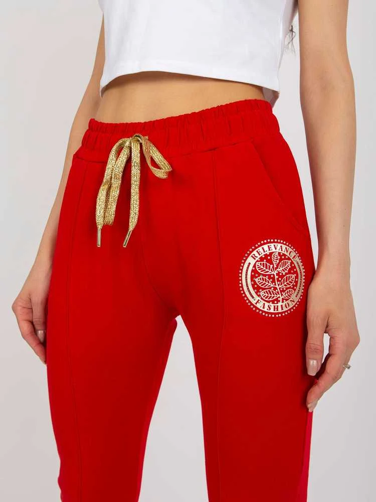 Treniruočių kelnės raudonos spalvos