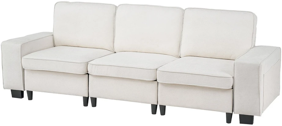 VEVOR Baltas sofa su vieta daiktams apačioje