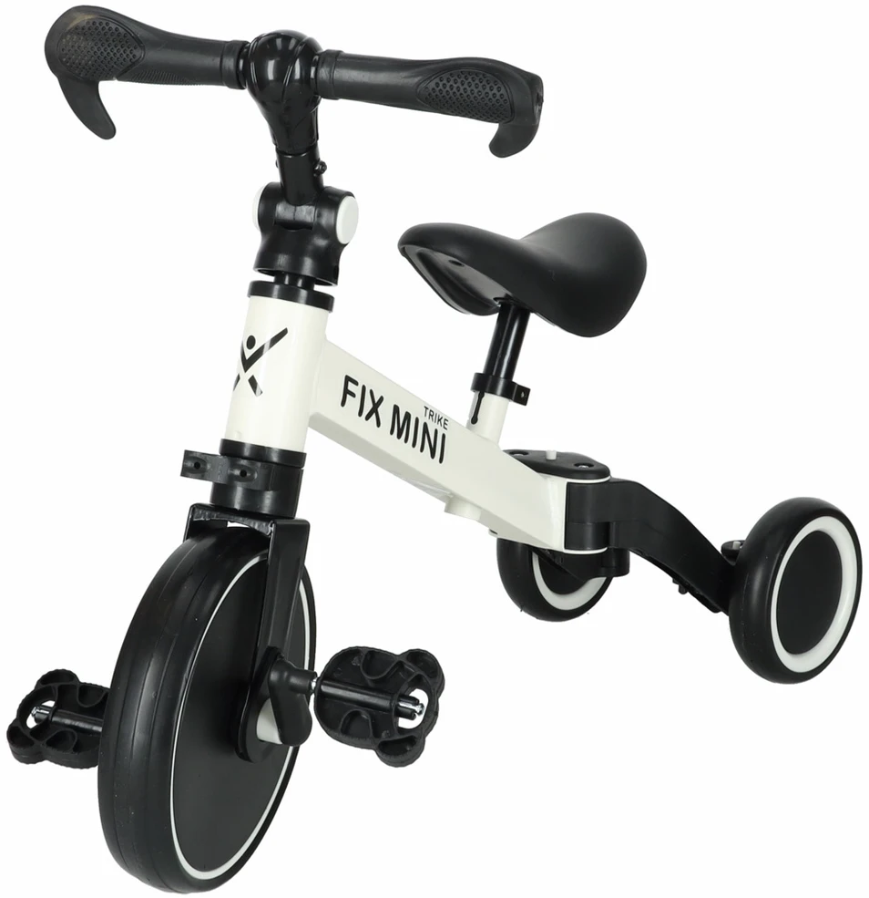 Trike Fix Mini krosinis triratukas 3in1 su pedalais baltas