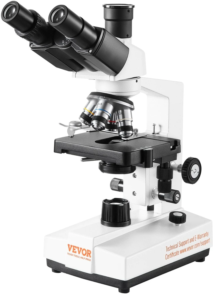 VEVOR Trinokulinis mikroskopas 40X-5000X