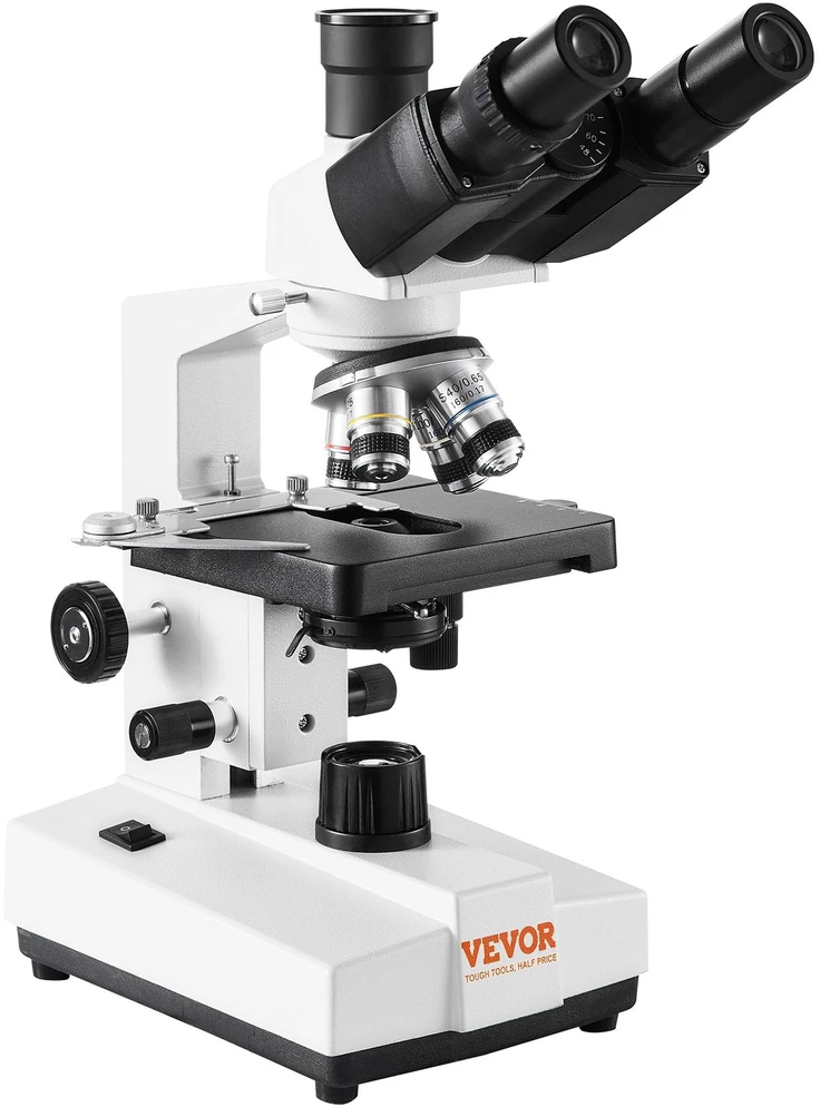 VEVOR Trinokulinis mikroskopas 40X-5000X