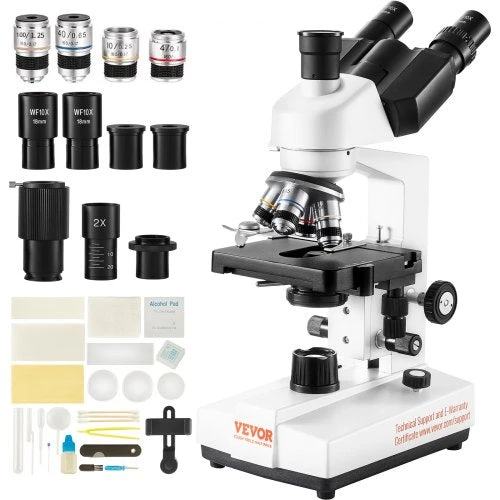 VEVOR Trinokulinis mikroskopas 40X-5000X