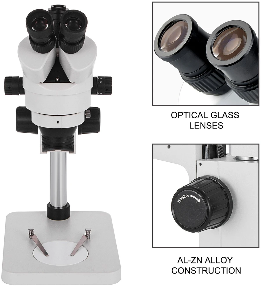 VEVOR 3,5X-90X trinokulinis stereomikroskopas