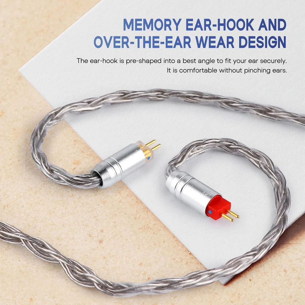 Tripowin IEM ausinių keičiamasis laidas Zonie, 16 gyslų, 2 kontaktų 0,78 mm, 3,5 mm