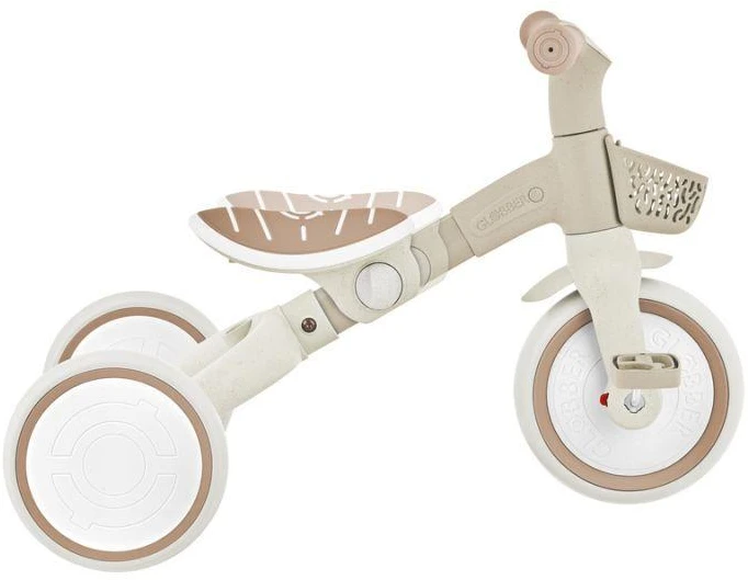 GLOBBER mokomasis triratukas Learning Trike, 3in1 Plus, kokosinis, 738-466