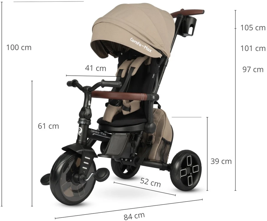 MILLY MALLY 6302 Qplay Triratis Comfo Max kava