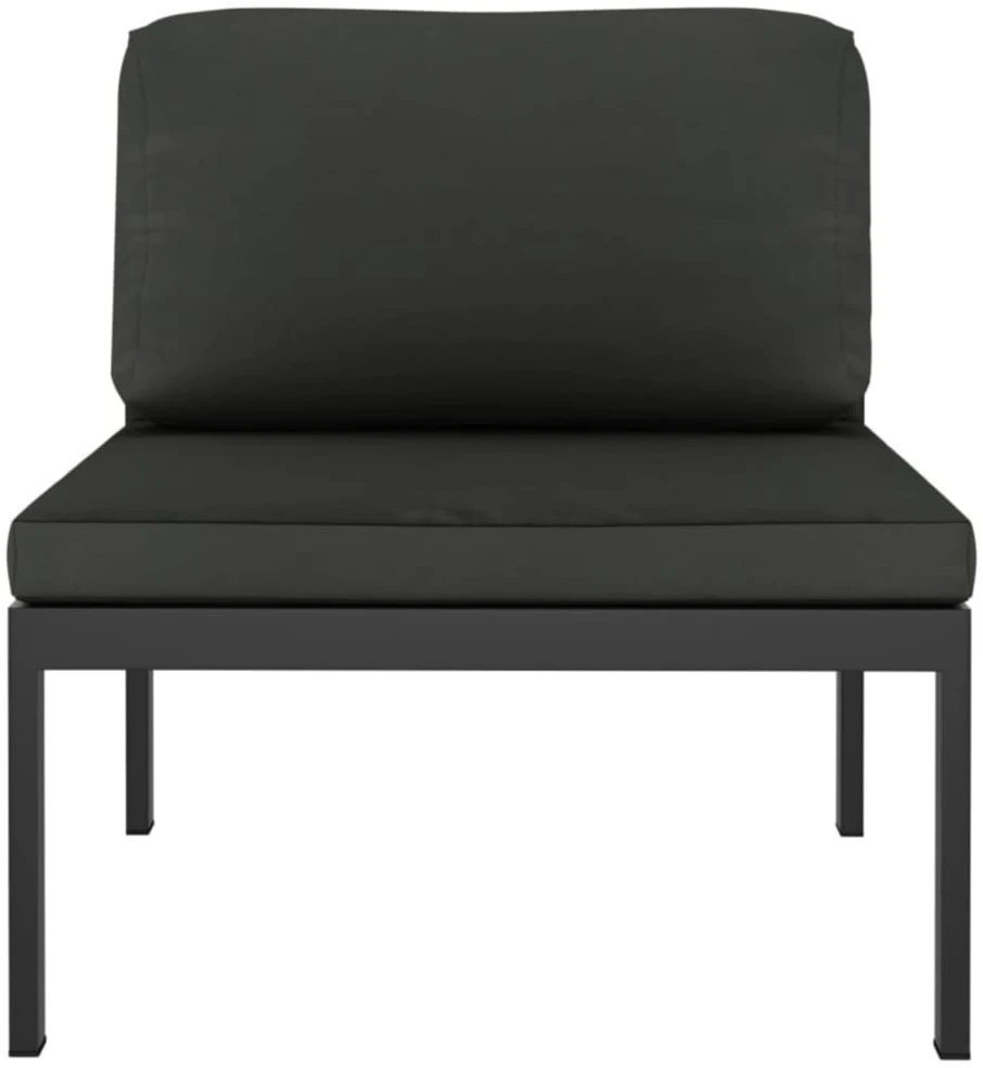 Lauko baldų komplektas Trivietė sodo sofa su pagalvėlėmis, antracito, aliuminis