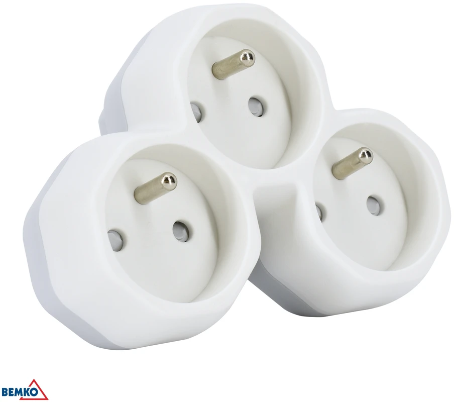 Bemko Trivietis lizdo adapteris, max 3500W