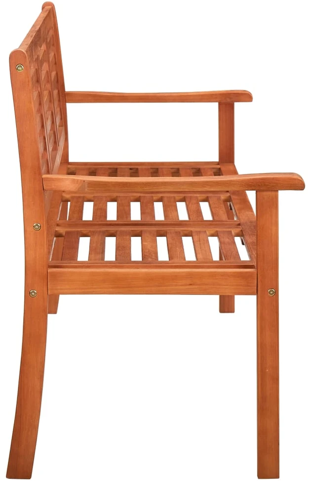 Trivietis sodo suoliukas su pagalvėle, 150cm, eukalipto masyvas