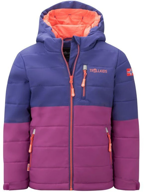 Trollkids Kids Hemsedal Sniego Striukė XT su pašiltinimu, atspari vandeniui, violetinė, žiemos striukė (513-154)