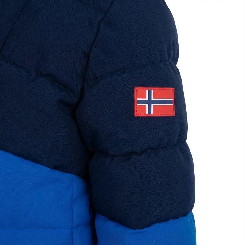 Trollkids Vaikams Gryllefjord Neperšlampama su gobtuvu žieminė striukė Mėlyna/Tamsiai mėlyna (365-100)