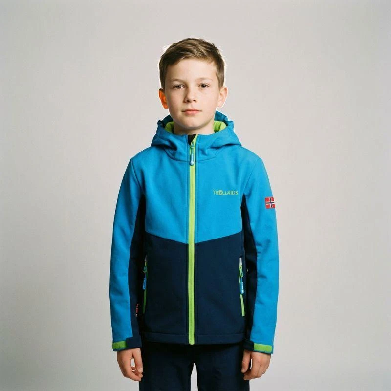Trollkids Vaikams Kristiansand Striukė Mėlyna/Tamsiai Mėlyna Softshell Striukė (320-117)