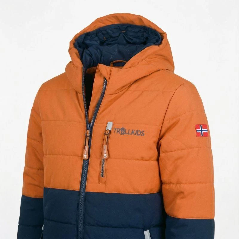 Trollkids vaikiška Hemsedal sniego striukė XT, žieminė, vandeniui atspari, oranžinė (513-176)