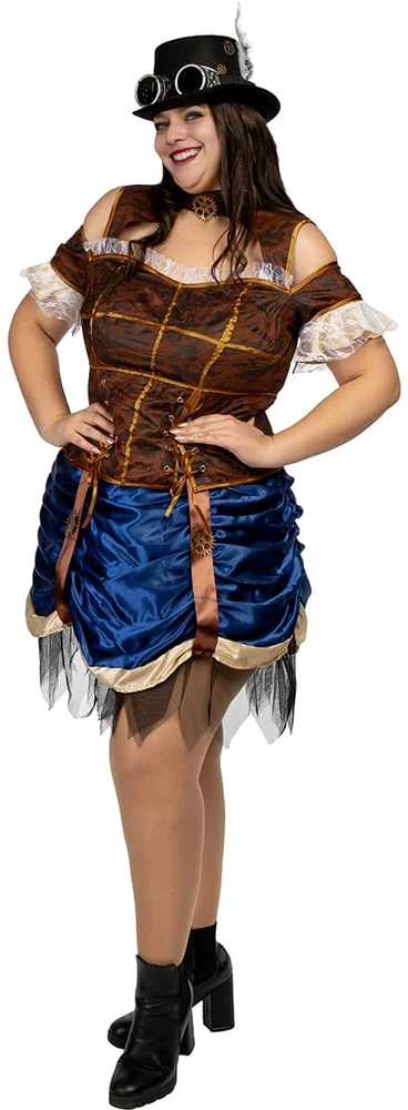 Trumpas Steampunk kostiumas moterims