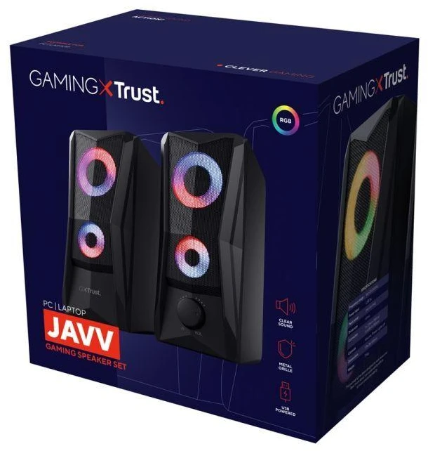 TRUST GXT606B JAVV RGB Juodas Garsiakalbis