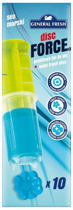 Tualeto gelio aplikatorius General Fresh Disc Force, 60 ml, jūrinio kvapo