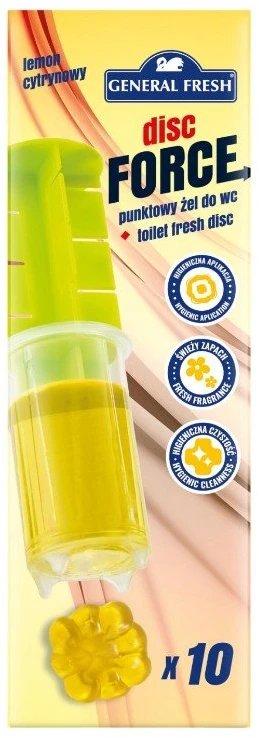 Tualeto gelis su aplikatoriumi General Fresh Disc Force, 60 ml, citrinų kvapo