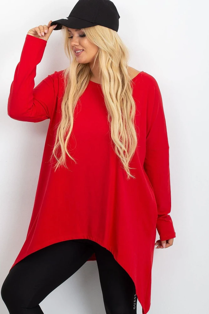 Tunika moterims oversize kirpimo raudona Relevance