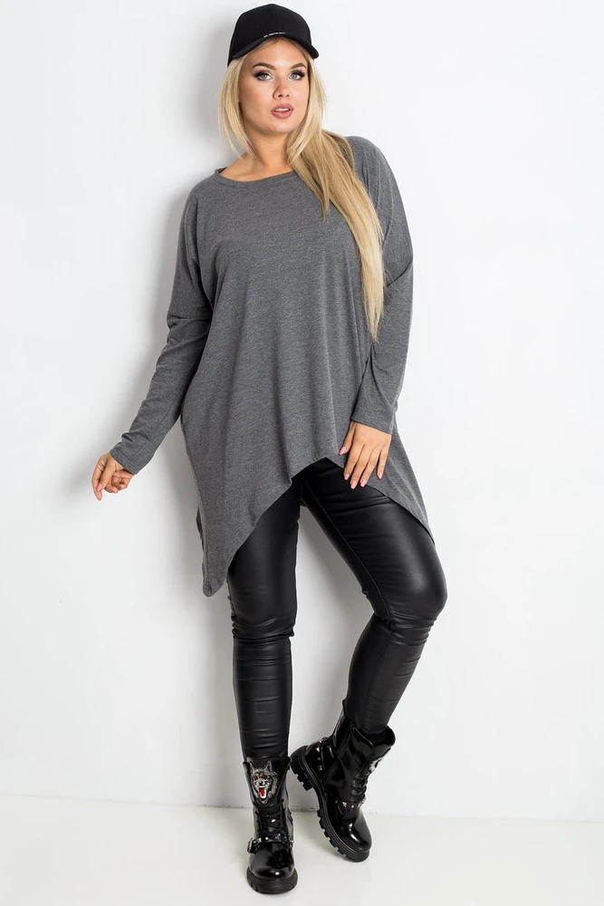 Tunika moterims oversize pilka Plus Size Relevance