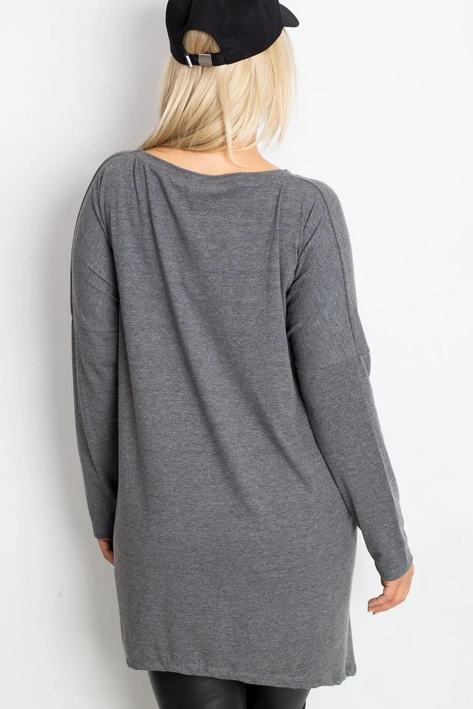 Tunika moterims oversize pilka Plus Size Relevance
