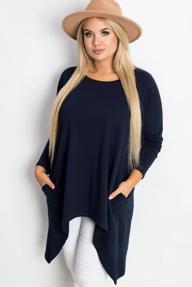 Tunika moterims oversized tamsiai mėlyna Relevance