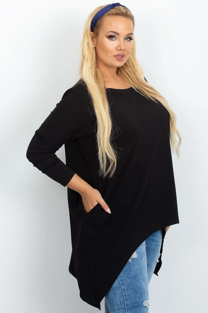 Tunika moterims plus size juoda Relevance