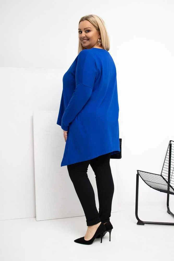 Tunika moterims plus size kobalto spalvos
