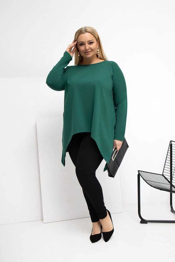 Tunika moterims plus size tamsiai žalia