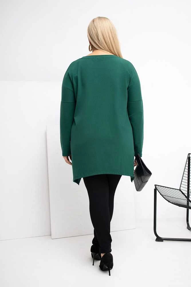 Tunika moterims plus size tamsiai žalia