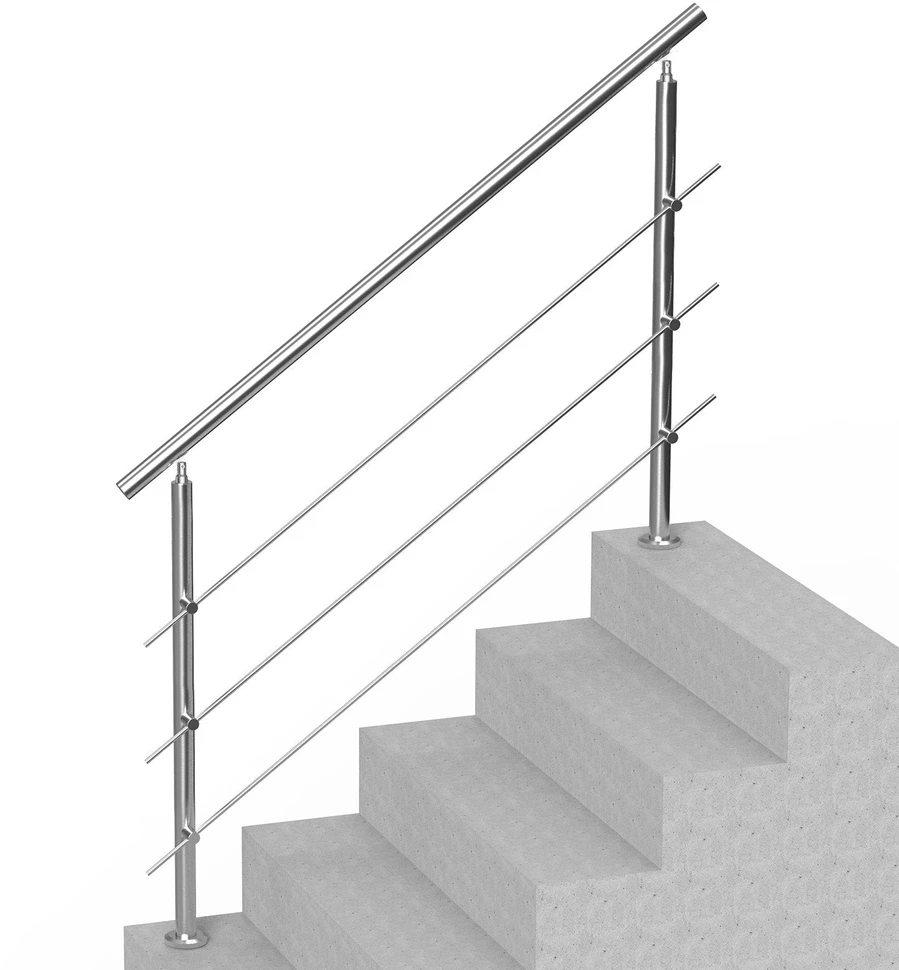 VEVOR 59 cm lauko turėklai su 3 skersiniais