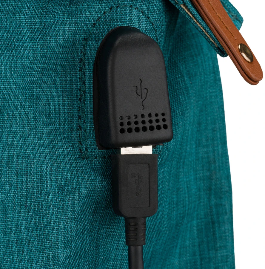 Turkio plecak dla mamy wykonany su poliestru, wyposażony w port USB i dwie komory - Peterson