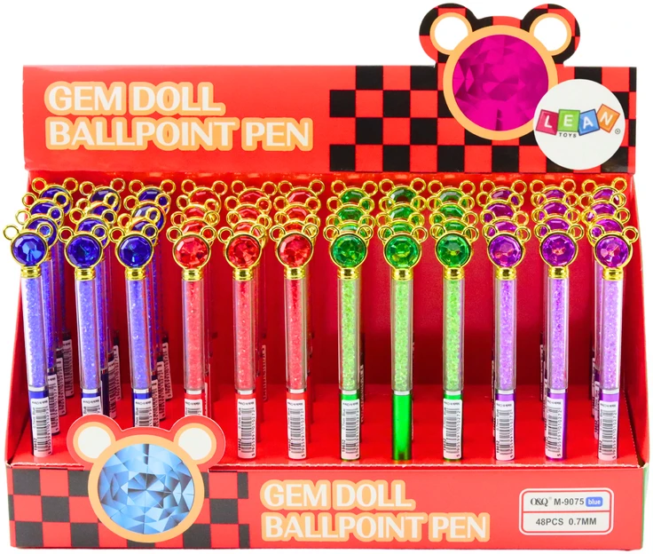 Lean Toys Prabangus rašiklis su deimantiniu papuošalu ir mėlynu užpildu, 0.7 mm