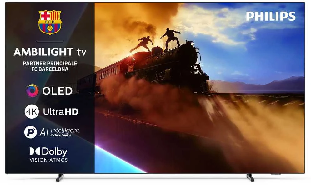 Televizorius Philips OLED 4K Ambilight TV | 55OLED770/12 | 55" | Smart TV | TITAN OS | UHD | Pilkas