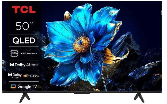 TCL 4K QLED televizorius | 50T69C | 50 | Išmanusis televizorius | „Google TV“ | UHD | Juodas