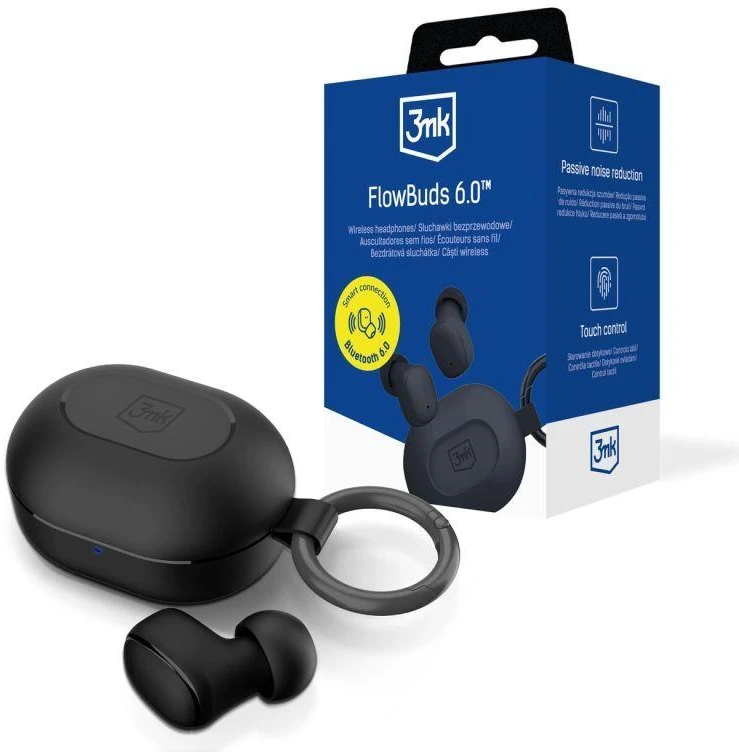 3Mk apsaugos priedai - 3mk FlowBuds 6.0 Juodas