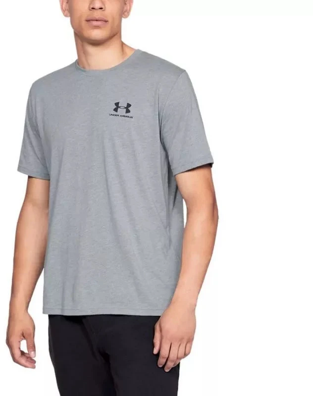 UA Sportstyle Krūtinės Logotipo Trumpomis Rankovėmis Marškinėliai M 1326799 - Pilki