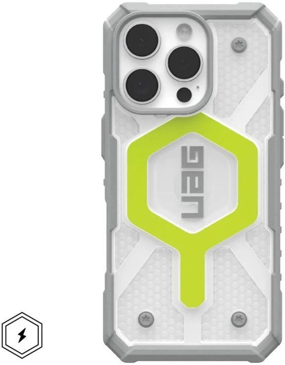 Urban Armor Gear UAG Pathfinder dėklas telefonui skaidrus Magsafe Apple iPhone 16 Pro Compatible MagSafe - dėklas telefonui žalios spalvos