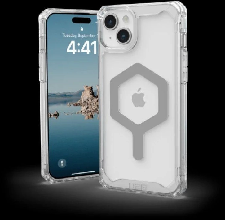 Urban Armor Gear UAG Plyo MagSafe Apple iPhone 15 Plus - dėklas telefonui skaidrus ir sidabro spalvos