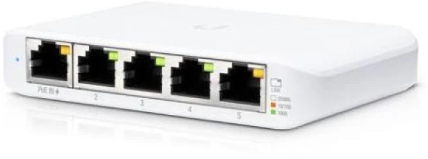 Ausinės Ubiquiti Networks UniFi Flex Mini valdomas komutatorius (5 vnt. pakuotė), „Gigabit Ethernet“ (10/100/1000), „PoE“ palaikymas, baltas