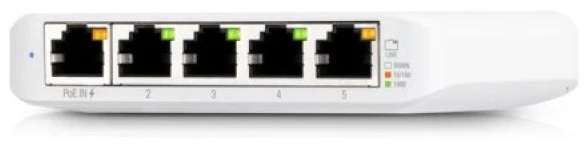 Ausinės Ubiquiti Networks UniFi Flex Mini valdomas komutatorius (5 vnt. pakuotė), „Gigabit Ethernet“ (10/100/1000), „PoE“ palaikymas, baltas