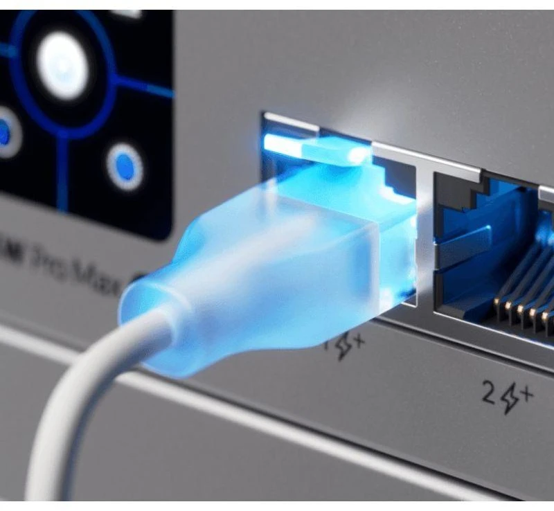 Tinklo Kabelis - Ubiquiti 0,15 m Cat6, Permatomas, Balta