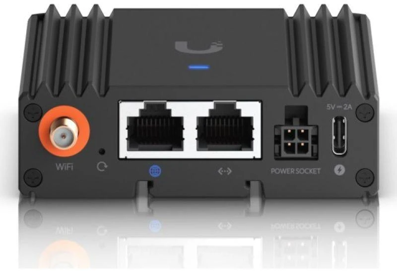 UBIQUITI ULTRAKOMPAKTIŠKAS VALDYMAS LTE MOBILUS MARŠRUTIŠAS, SKIRTAS IOT PROGRAMOSMS SU INTEGRUOTU LTE, LAIDINIU WAN, WIFI, AUTOMATINIU PERKLAIDU IR DC MAITINIMO ĮVESTIES PALAIMI