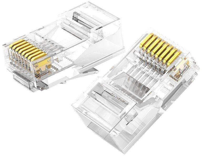 Moduliniai kištukai RJ45 Cat 6 UGREEN 50961, 10 vnt - skaidrūs