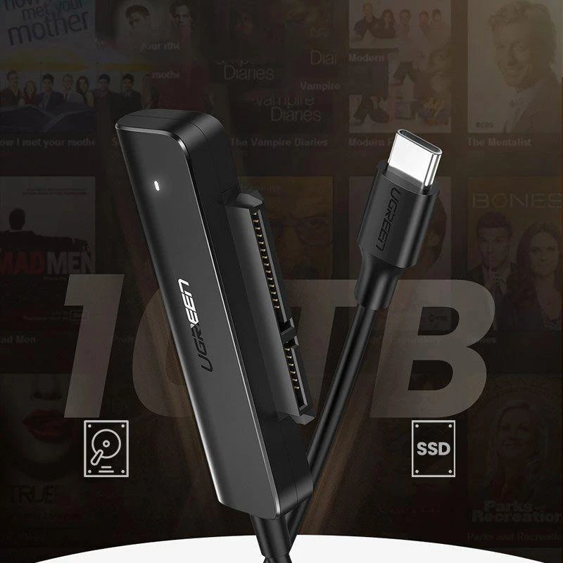 2.5" SSD/HDD adapteris Ugreen, SATA III į USB-C, 5 Gbps