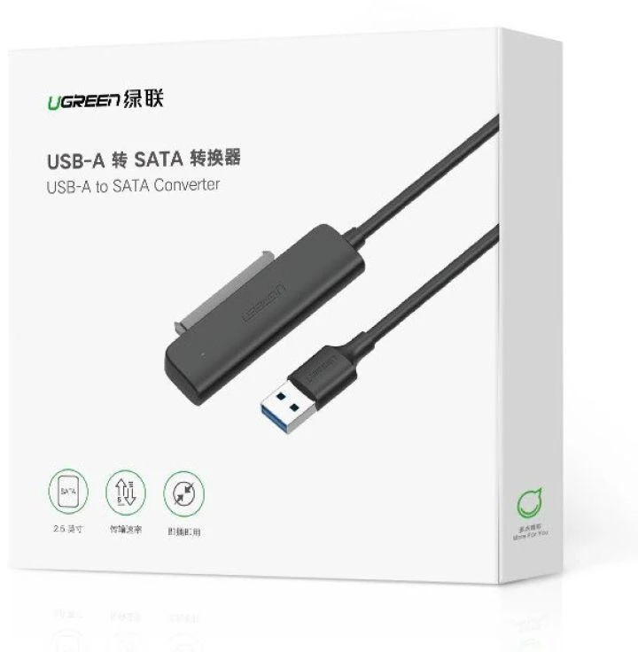 SSD disko adapteris Ugreen iš SATA III 2,5 į USB 5Gbps