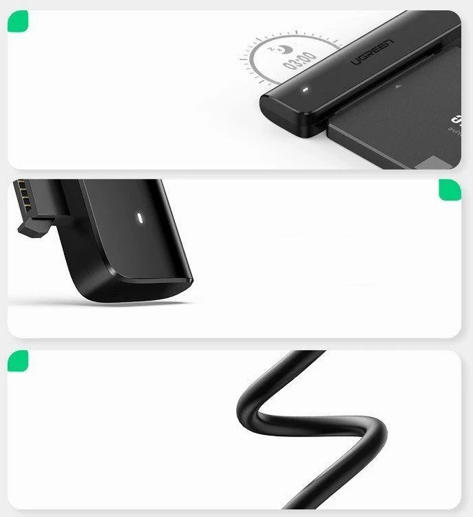 2.5" SSD/HDD adapteris Ugreen, SATA III į USB-C, 5 Gbps
