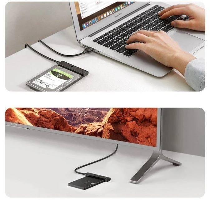 SSD disko adapteris Ugreen iš SATA III 2,5 į USB 5Gbps